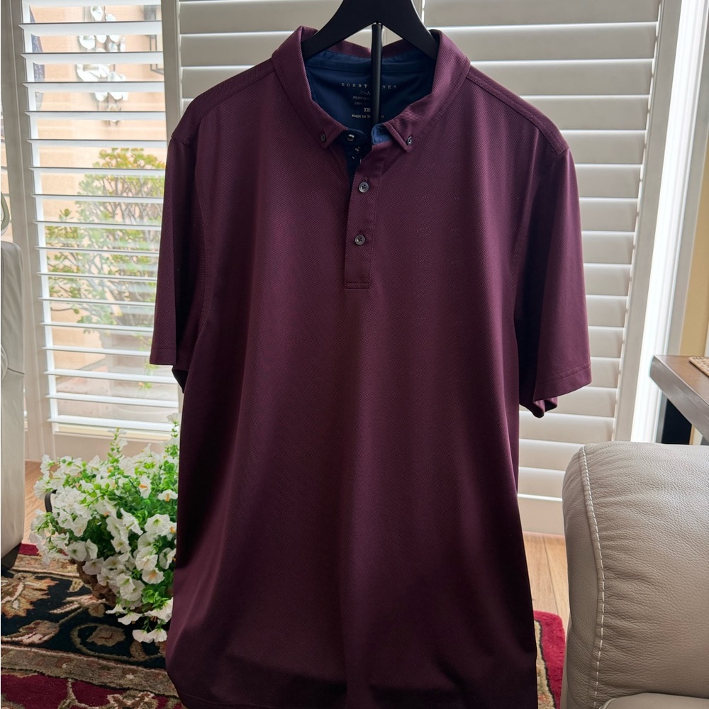 Bobby Jones Men's Burgundy Short-Sleeve Polo